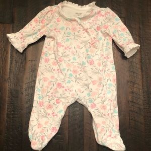Little Me Flower Onesie Footsie